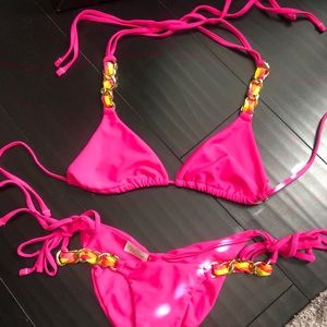Pink/Yellow Vallerta Vixen Beach Bunny Bikini M/S